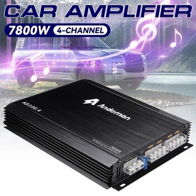 Andeman 12V 7800W Hochleistungs-Autoverstärker 4-Kanal Power 360°-Audio Stereo