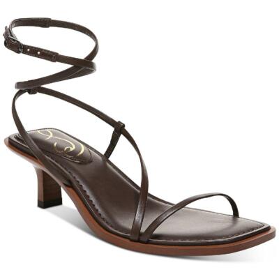 Женские туфли на каблуке с ремешком на щиколотке и открытым носком от Sam Edelman из натуральной кожи Dominique BHFO 1339