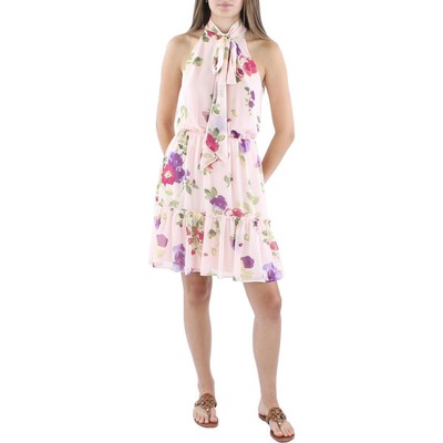 

Женское розовое платье миди прямого кроя Lauren Ralph Lauren  BHFO 1358, Pink/sage/multi