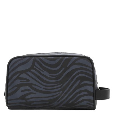 Pre-owned Bally Valery Zebra Printed Washbag Mln00o Vt436 I528p In Multi