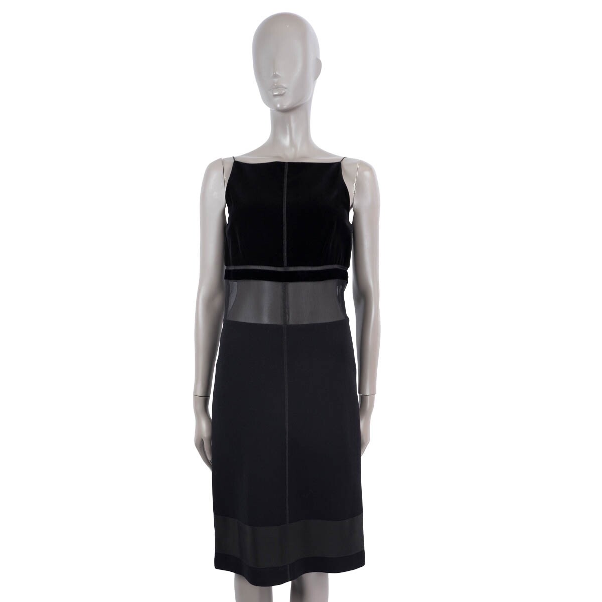 【送料&関税込】Prada Black Stretch Wool Blend Dress Prada Black Wool Drop Waist Detail Shift Dress M Prada | TLC