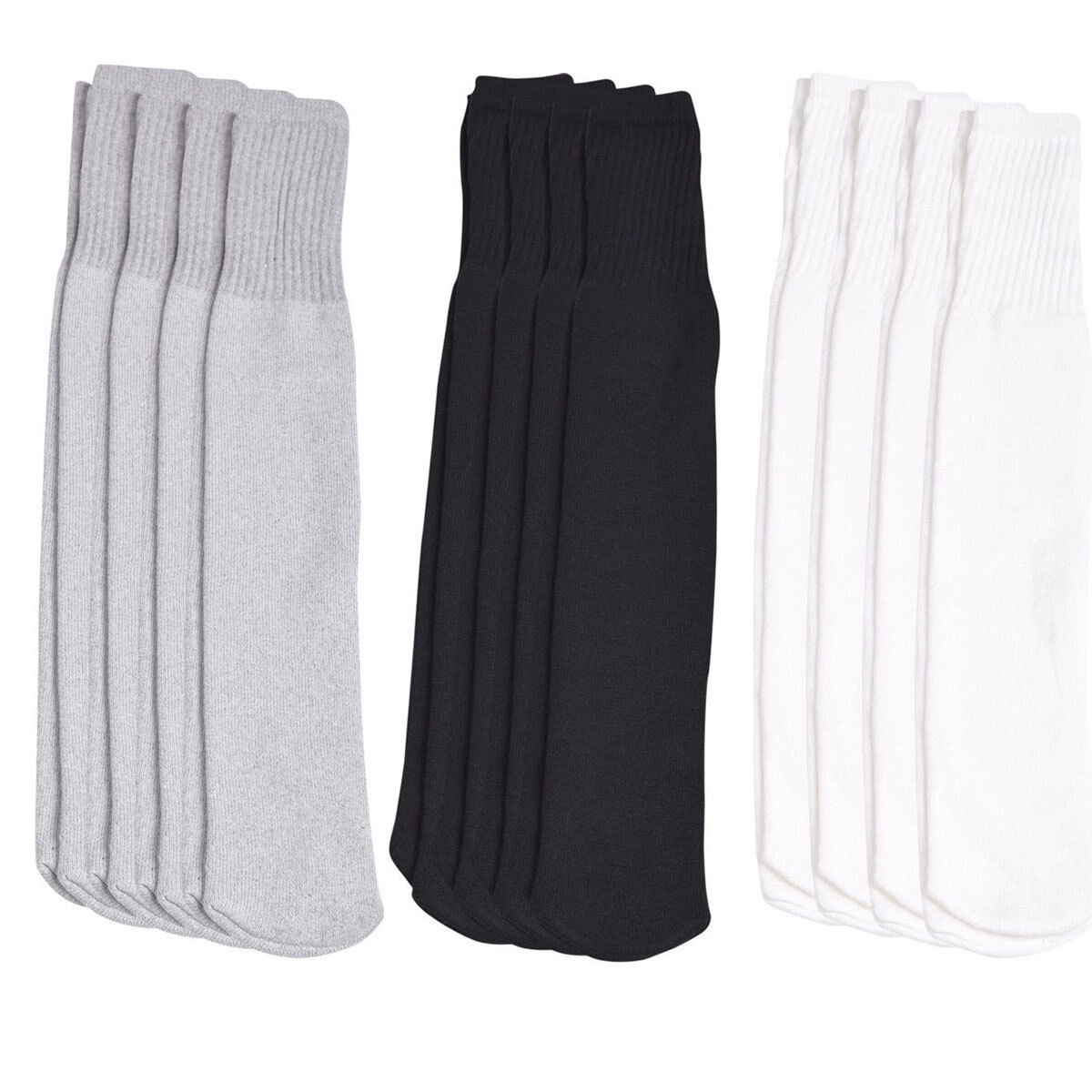 Calf / Knee High Men's Tube Socks White Black Gray