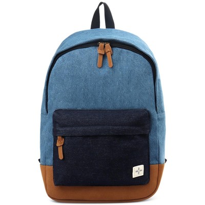 

Мужской школьный рюкзак Sun + Stone Riley Blue Denim с искусственной отделкой  BHFO 5125, Синий