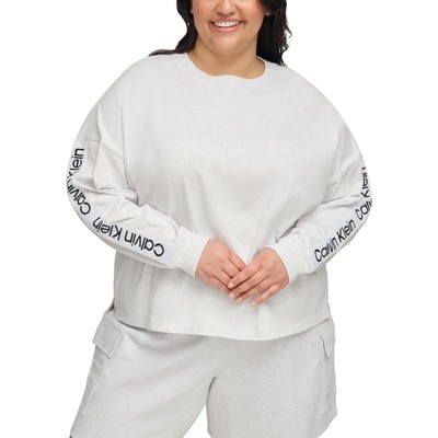 Женская серая толстовка для фитнеса Calvin Klein Performance Top Plus 2X BHFO 6698