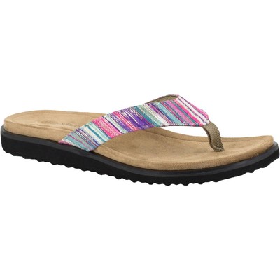 Easy Street Womens Stevie Taupe Thong Sandals Flats 10 Medium (B,M) BHFO 1282