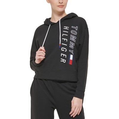 Tommy Hilfiger Sport Женская черная толстовка с капюшоном для фитнеса Athletic L BHFO 1320