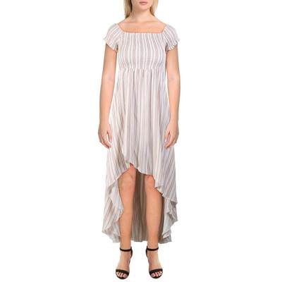 

Женское платье макси Show Me Your Mumu Willa в розовую полоску со сборками  BHFO 3265, Shorebert stripe