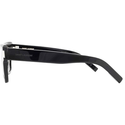 Pre-owned Saint Laurent Black Browline Men's Sunglasses Sl 469 001 51 Sl 469 001 51