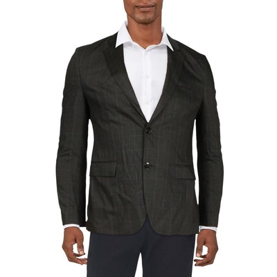 Мужской блейзер Hugo Mens Karl224X из серой шерсти современного кроя с двумя пуговицами, 38R BHFO 7899