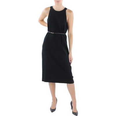 

Женское черное трикотажное платье-футболка без рукавов Anne Klein  BHFO 4729, Anne black