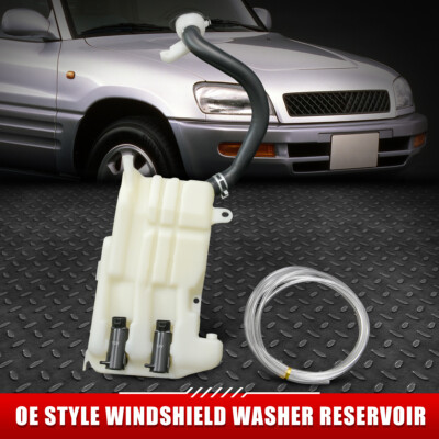 ДЛЯ 96-00 TOYOTA RAV4 OE STYLE БАЧОК ДЛЯ ЖИДКОСТИ ОМЫВАТЕЛЯ ЛОБОВОГО СТЕКЛА В СТИЛЕ OE С КРЫШКОЙ + НАСОС