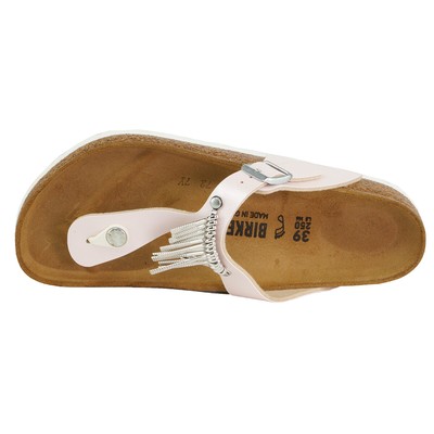 Birkenstock Women's Gizeh Birko-Flor Fringe Sandals Graceful Mauve 37