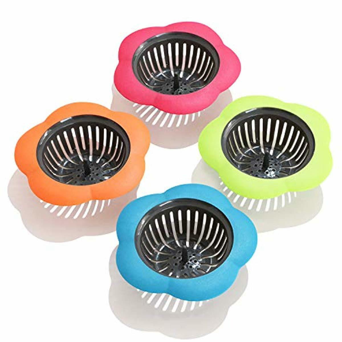 Details About Kitchen Sink Strainer Drain Filter Cover Basket Sinks Food Catcher Plug Set Of 4