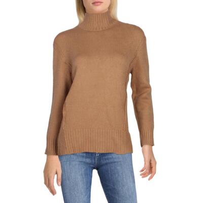 

Женский коричневый свитер с воротником в рубчик Metric New York  BHFO 2796