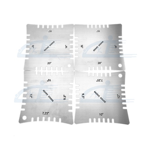 Guitar Luthier Tool Radius Gauge String Action Ruler Feeler Gauge Notched Gauge