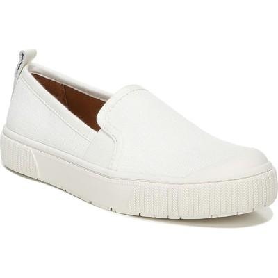 Женские кроссовки Zodiac Womens Ciara White Canvas Slip-On Shoes 8 среднего размера (B,M) BHFO 3924