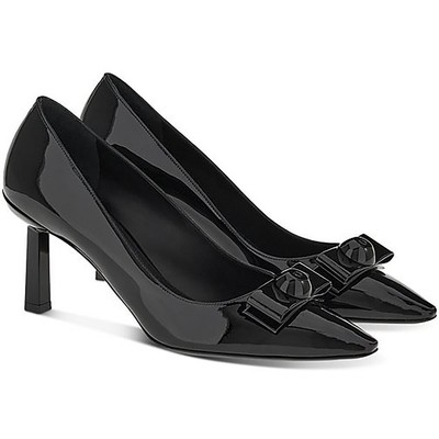 Женские черные туфли-лодочки Salvatore Ferragamo из лакированной кожи, размер 38, средний (B,M), BHFO 3260