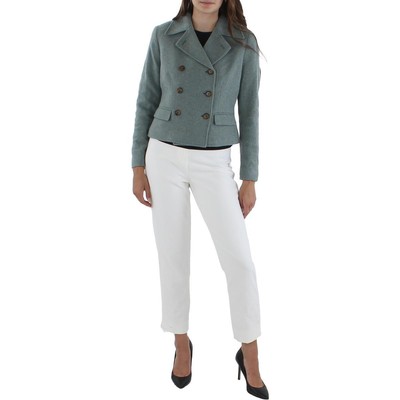 

Женская шерстяная куртка миди на зеленой подкладке Lauren Ralph Lauren  BHFO 2270, Синий, 200882015001