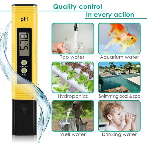 LCD Digital Water Quality Tester TDS EC/PH/PH PH Paper Meter&TEMP Swimming Pools
