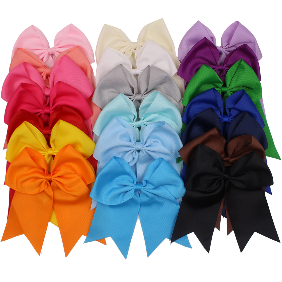 20pcs Softball Cheer Bows Ponytail Holder Jumbo Goody Hair Bows