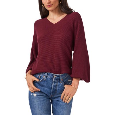 

1. Государственная женская рубашка с V-образным вырезом и объемными рукавами Hi-Low Top BHFO 5823