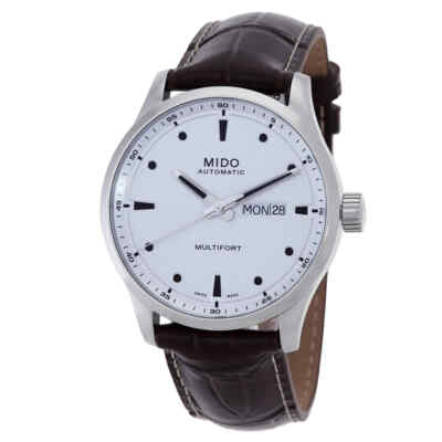 Мужские часы Mido Multifort M с автоматическим серебряным циферблатом M038.430.16.031.00