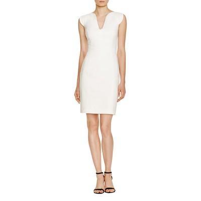 Повседневное платье French Connection Womens Lolo с белыми рукавами-колпачками 8 BHFO 4432