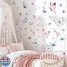 Boho Butterfly Wall Decals，Butterfly Wall Stickers，Flowers Butterflies Wall Decorations，Girls Bedroom Removable Wall Decals，Wedding Offices Bedroom Room Sticker (Boho Colorful Butterfly Wall Decals)