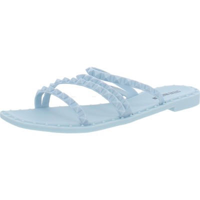 

Женские сандалии Steve Madden Skyler J, синие шлепанцы, средний размер (B,M) BHFO 6084, Baby blue