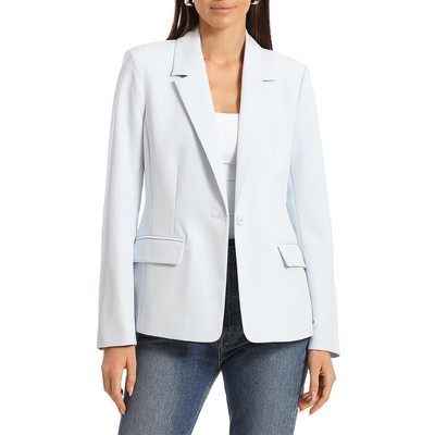 Bagatelle Womens Blue Solid Office Workwear One-Button Blazer Jacket S BHFO 8637