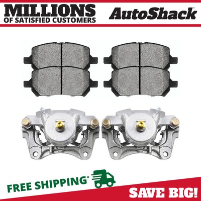 Front Brake Calipers & Pads for Chevy Cobalt Saturn Ion Pontiac G5 Pursuit 2.2L
