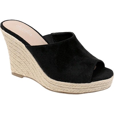

Женские босоножки на танкетке Charles by Charles David Lawrence 10, средний (B,M) BHFO 0287, Black microsuede, Lawrence