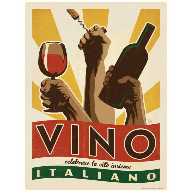 Vino Italiano Italian Wine Decal Peel and Stick Decor