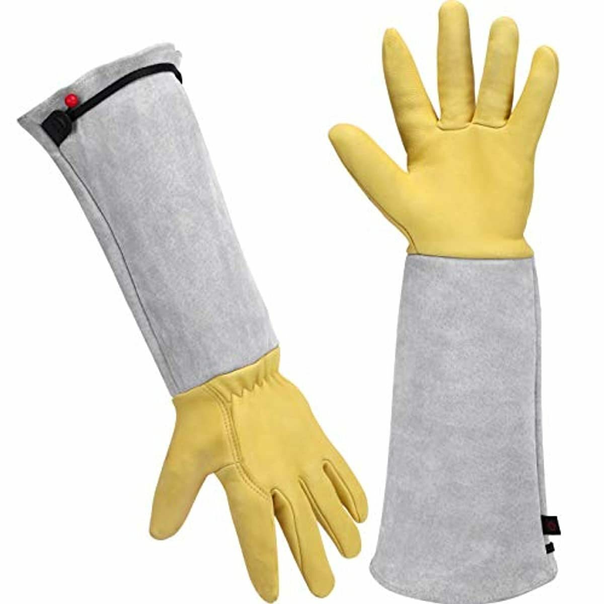 Long Gardening Gloves for Women & Men - Adjustable Cuff ...