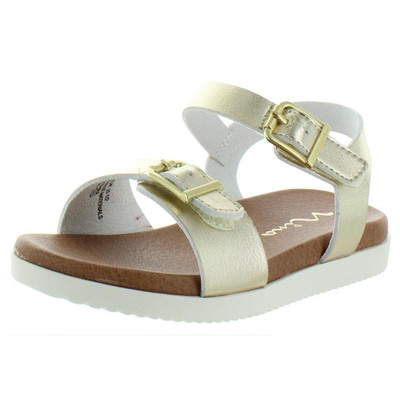 

Золотые сандалии на плоской подошве из искусственной кожи Nina Girls 9 Medium (B, M) Toddler BHFO 4798, Золотой