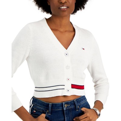 

Tommy Jeans Женский вязаный укороченный кардиган на пуговицах Свитер Топ BHFO 8728