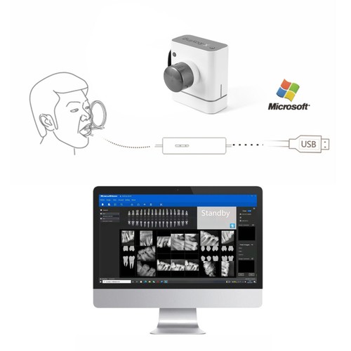 Dental Digital Xray Sensor +Dental Imaging RVG X-ray Unit Kit
