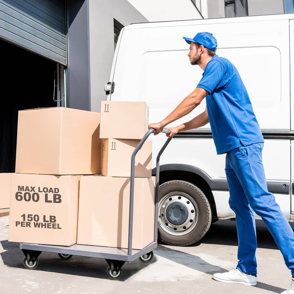 4 Pack Combo 2" Inch All Black PU Caster Wheels (2 With Brake & 2 Rigid Fixed)