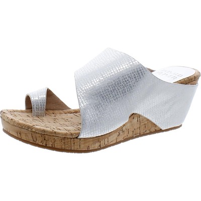 Женские босоножки на танкетке Donald J. Pliner Gretta Silver 8 Medium (B,M) BHFO 3100