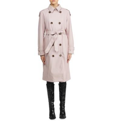 Женский розовый тренч миди Badgley Mischka Верхняя одежда Petites P/S BHFO 5815