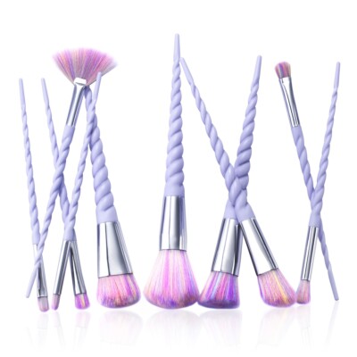 10pcs Unicorn Spiral Makeup Brushes Set Eyeshadow Powder Brushes kit