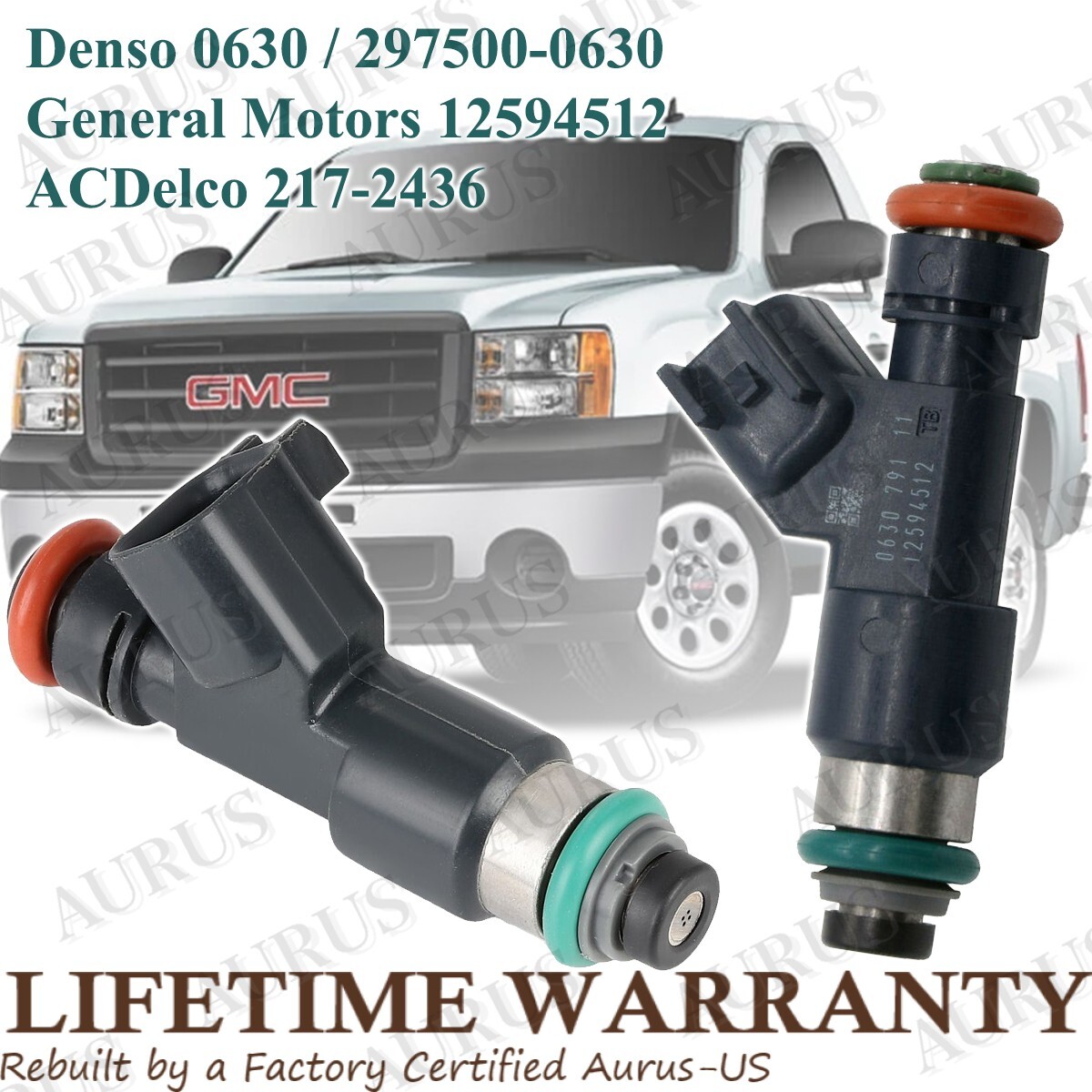 x8 OEM ACDELCO Fuel Injectors for 2007 2008 2009 Chevrolet Tahoe 5.3L 12594512