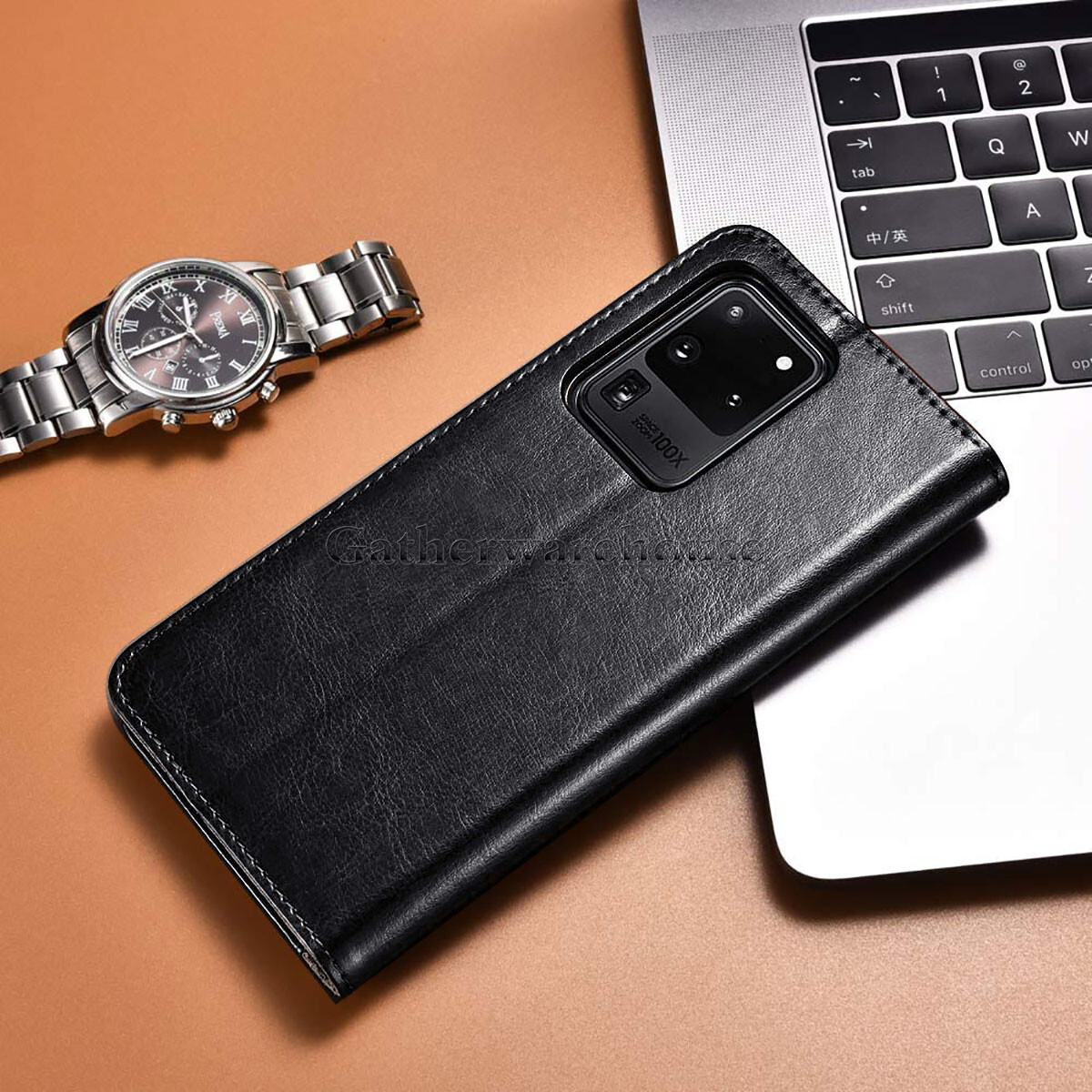 For Samsung Galaxy S21 Ultra S20 Plus/FE S22 S23 Leather Flip Wallet Case Cover