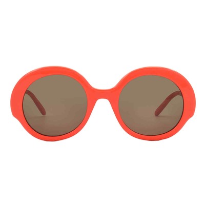 Pre-owned Loewe Brown Oval Ladies Sunglasses Lw40135i 42e 52 Lw40135i 42e 52