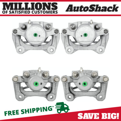 Front and Rear Brake Calipers with Bracket Set of 4 for 2011-2015 Hyundai Sonata