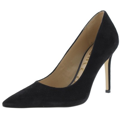 Женские замшевые туфли-лодочки Sam Edelman из орехово-черной кожи 7.5 Medium (B,M) BHFO 3810