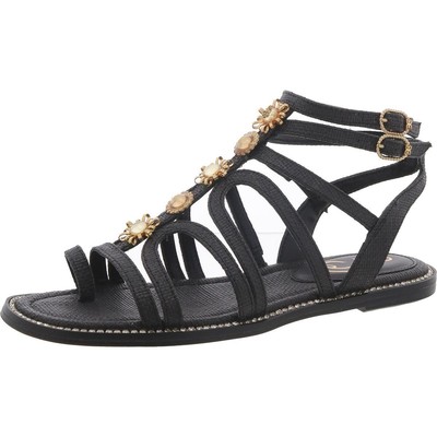 Женские сандалии-гладиаторы Sam Edelman Tianna черного цвета, размер 8, средний (B,M), BHFO 0079