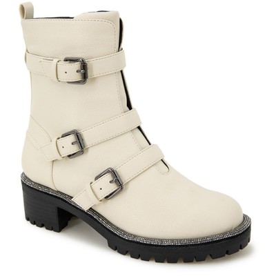 Женские мотоциклетные ботинки Kenneth Cole Reaction Tate цвета слоновой кости 9.5 Medium (B,M) 8225
