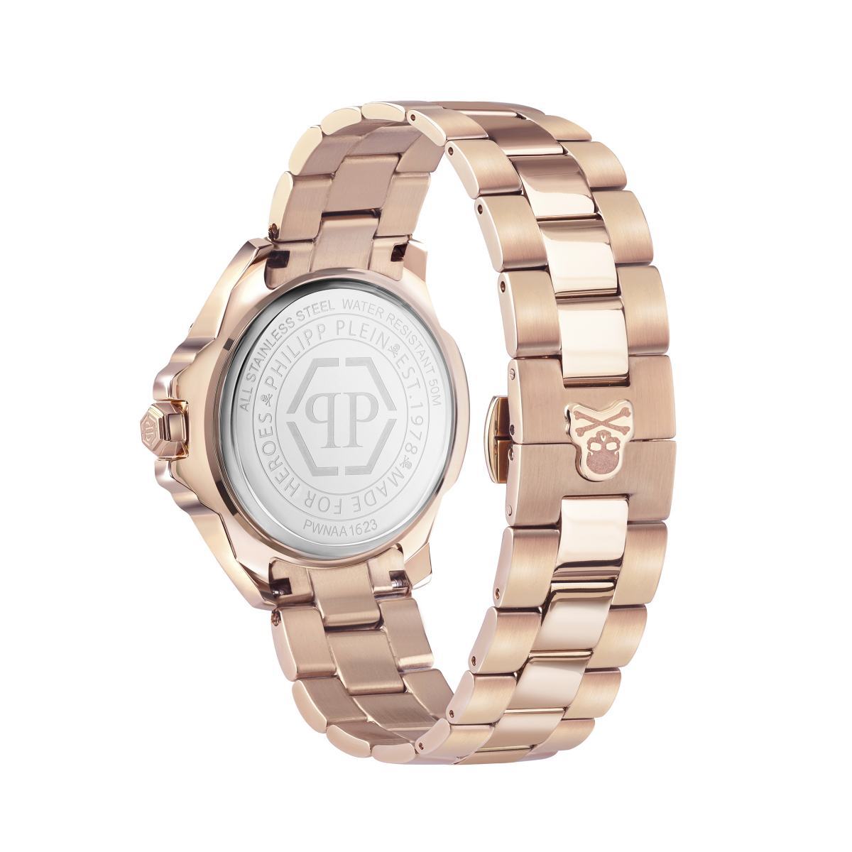 Pre-owned Philipp Plein Women's Watch Analog Quartz The $ Kull 1 5/8in Pwnaa1623 Stainless