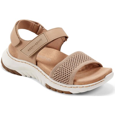 Женские замшевые туфли Easy Spirit Sway Tan с ремешком на щиколотке шириной 11 см (C, D, W) BHFO 6189